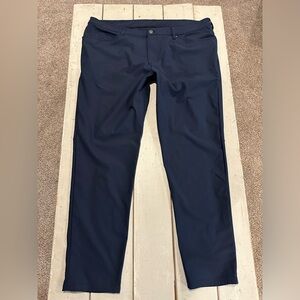 Lululemon men’s ABC slim 5 pocket pant.  42x32.  Hardly worn! Navy blue.